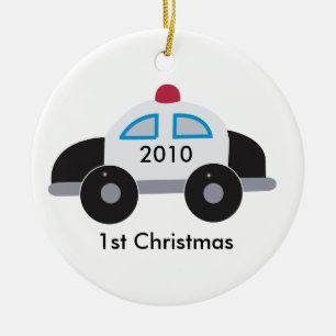 Adorno De Cerámica Navidad del bebé de la POLICÍA del POLI el prime