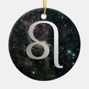 Adorno De Cerámica Navidad del cumpleaños del universo del Rótulo d