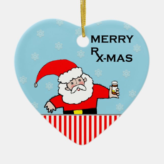 Adorno De Cerámica navidad del farmacéutico (Frente)