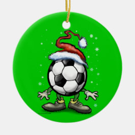 Adorno De Cerámica Navidad del fútbol