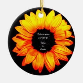 Adorno De Cerámica Navidad del girasol