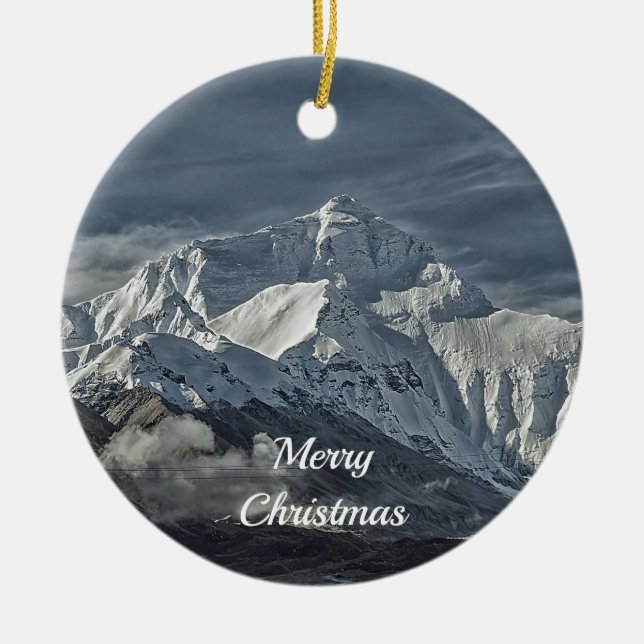Adorno De Cerámica Navidad del Mt Everest (Frente)