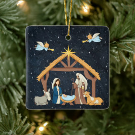 Adorno De Cerámica Navidad del Nacimiento Cristiano