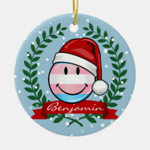 Adorno De Cerámica Navidad del orgullo del transexual