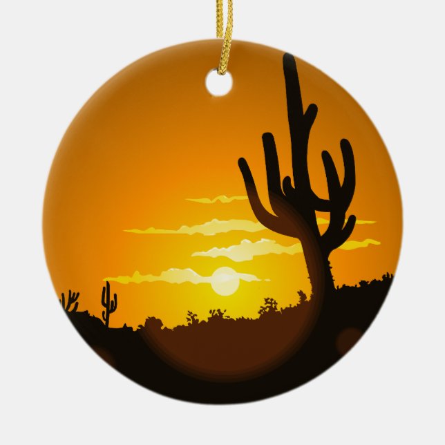 Adorno De Cerámica Navidad del sudoeste (Frente)