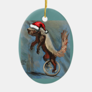 Adorno De Cerámica Navidad del tejón de miel