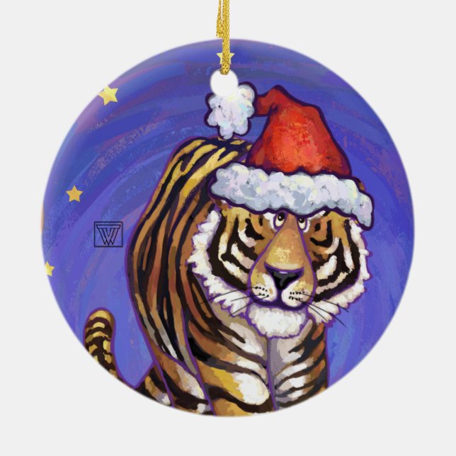 Adorno De Cerámica Navidad del tigre (Atrás)