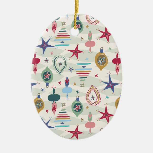 Adorno De Cerámica Navidad del vintage (Frente)