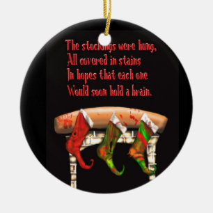 Adorno De Cerámica navidad del zombi