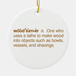 Adorno De Cerámica Navidad divertido de Woodturning de la definición