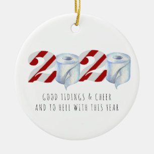 Adorno De Cerámica Navidad en Cuarentena Divertido conmemorativo 20