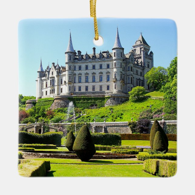 Adorno De Cerámica Navidad en el castillo Dunrobin de Sutherland (Anverso)