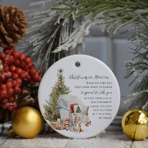 Adorno De Cerámica Navidad en el Cielo   Foto Memorial