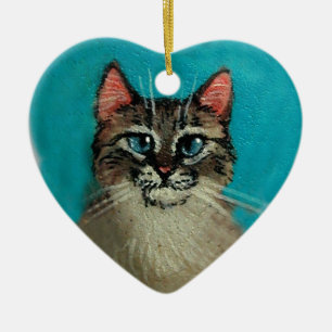 Adorno De Cerámica Navidad en forma de corazón o tarjeta del día de