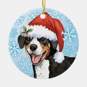 Adorno De Cerámica Navidad Entlebucher