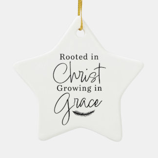 Adorno De Cerámica Navidad Estrella Negro y Blanco Creciendo en Graci