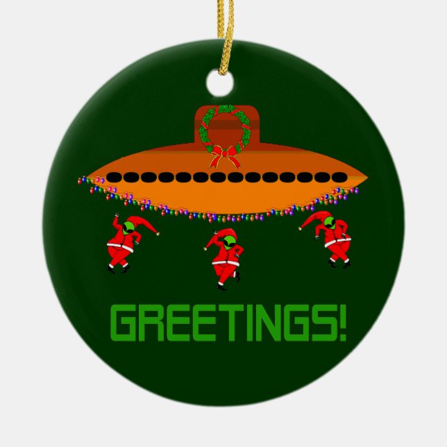 Adorno De Cerámica Navidad extranjero (Frente)