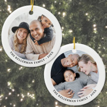 Navidad Familiar Personalizada con Dos Fotos en Am