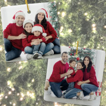 Navidad Familiar Personalizada con Dos Fotos en Am