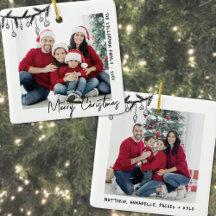 Navidad Familiar Personalizada Doble Cara con Dos
