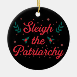 Adorno De Cerámica Navidad Feminista Derriba Al Patriarcado