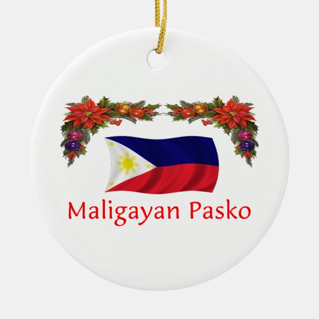 Adorno De Cerámica Navidad filipino (Frente)