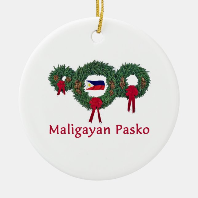 Adorno De Cerámica Navidad filipino 2 (Frente)