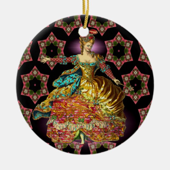 Adorno De Cerámica Navidad francés (Frente)