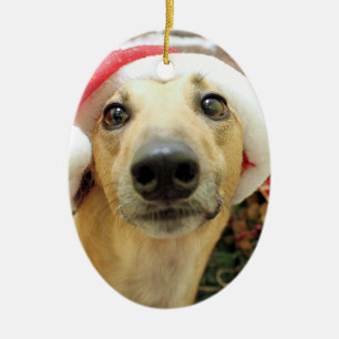 Adorno De Cerámica Navidad - galgo - Pena