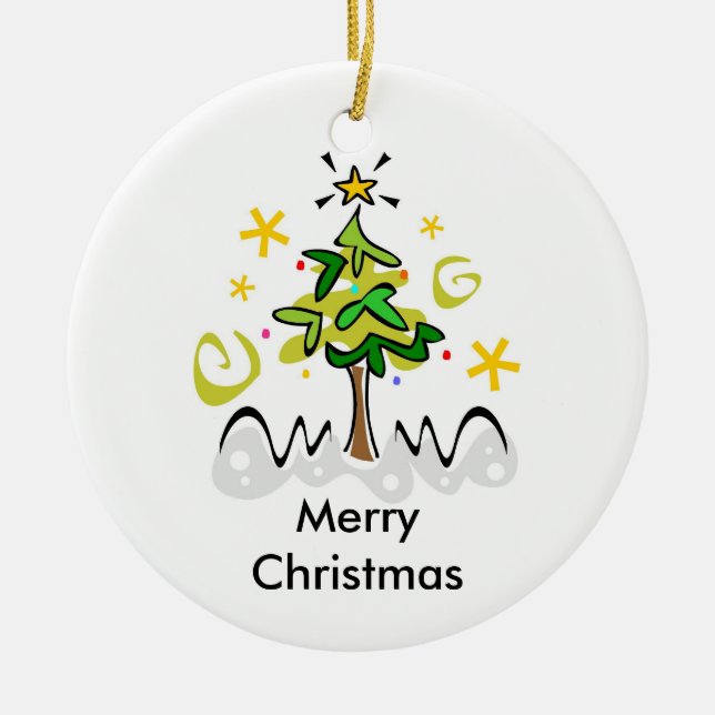 Adorno De Cerámica Navidad interconfesional y Jánuca (Frente)