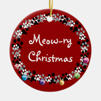 Adorno De Cerámica navidad Maullido-relais