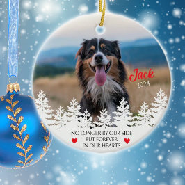 Adorno De Cerámica Navidad Memorial Personalizada para Perros 