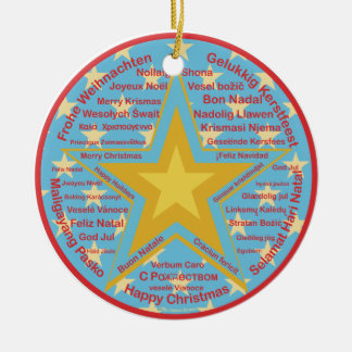 Adorno De Cerámica Navidad multilingüe