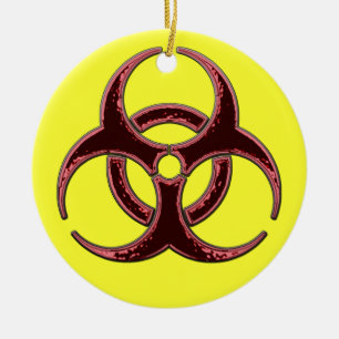 Adorno De Cerámica Navidad muy Felices de un Biohazard