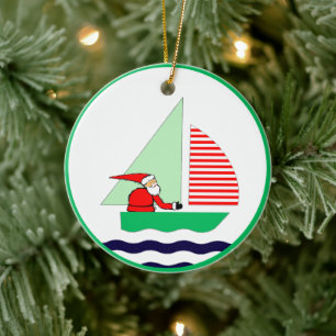 Adorno De Cerámica Navidad Navegando