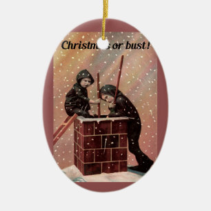 Adorno De Cerámica Navidad o busto, foto de la antigüedad del barrid