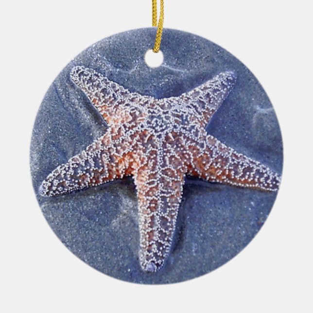 Adorno De Cerámica Navidad Oranament de las estrellas de mar (Frente)