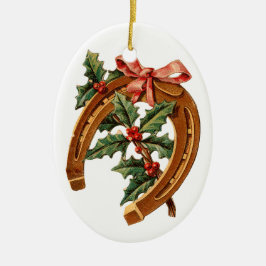 Adorno De Cerámica Navidad pasado de moda, herradura