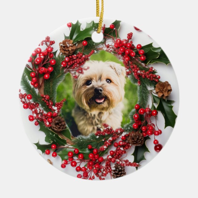 Adorno De Cerámica Navidad personalizada (Frente)