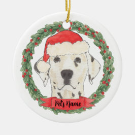 Adorno De Cerámica Navidad personalizada dálmata