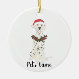 Adorno De Cerámica Navidad personalizada dálmata