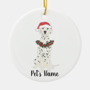 Adorno De Cerámica Navidad personalizada dálmata