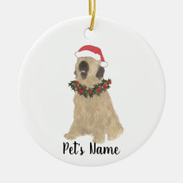Adorno De Cerámica Navidad Personalizada de Briard