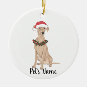 Adorno De Cerámica Navidad personalizada de Pinscher Alemán