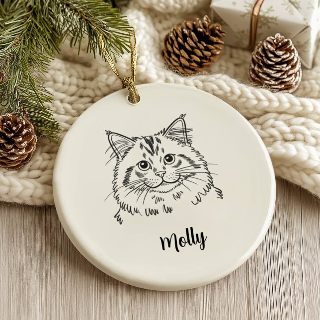 Adorno De Cerámica Navidad personalizada para gatos (Subido por el creador)