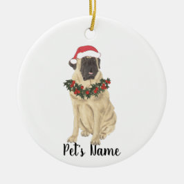 Adorno De Cerámica Navidad personalizada para Mastiff