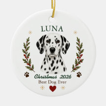 Navidad personalizada para perro dálmata