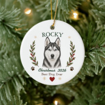 Navidad personalizada para perro Husky