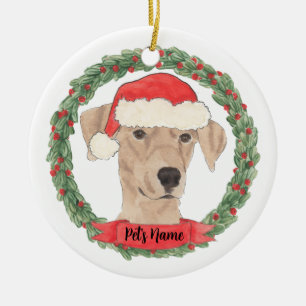 Adorno De Cerámica Navidad Personalizada para Pinscher Alemán