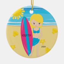 Navidad personalizado chica lindo de BlondeSurfer